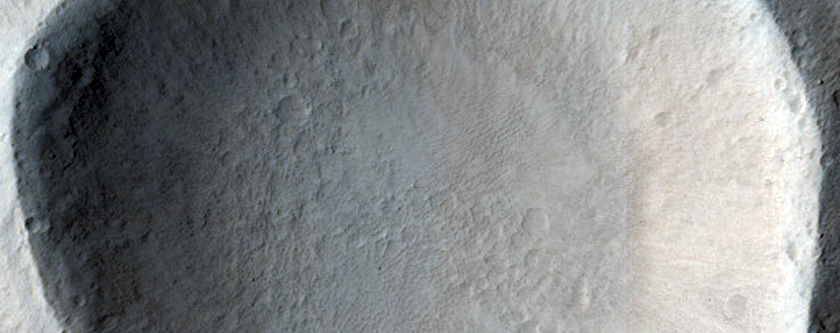 Unusual Crater in Amazonis Planitia
