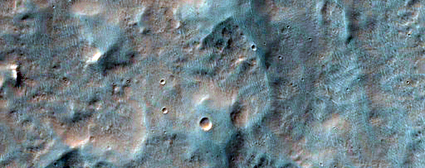 Secondary Craters and Ray From Hale Crater
