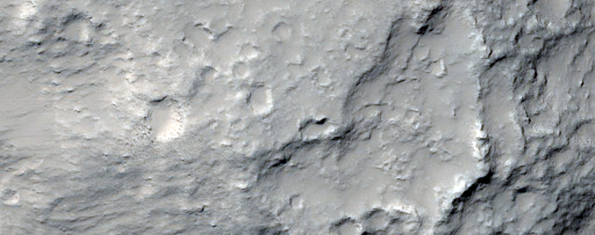 Small Fresh Crater and Mesa
