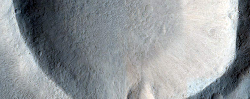 Unusual Crater in Amazonis Planitia
