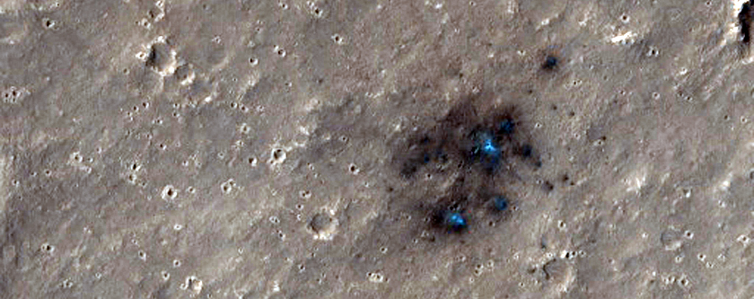 Recent Impact Crater within Candidate InSight Landing Ellipse
