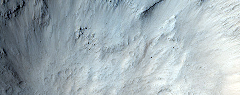 Terraced Crater in Amazonis Planitia
