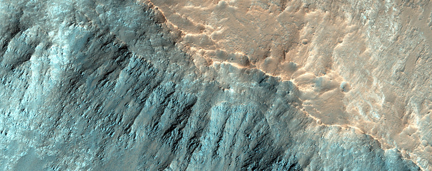 Western Half of Olivine-Rich Impact Crater
