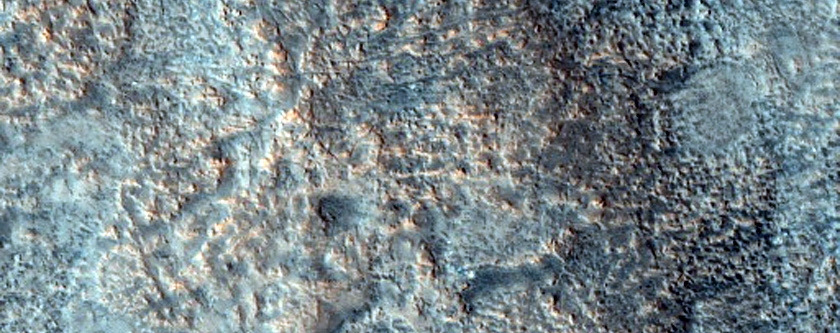 Ejecta from Oblique 17-Kilometer Diameter Crater in Acidalia Planitia
