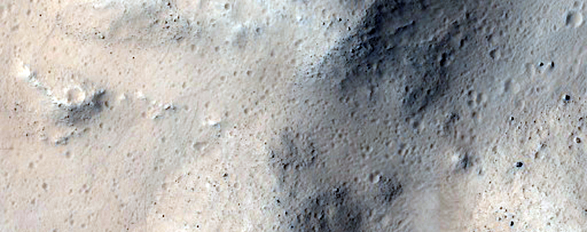 Impact Crater in Amazonis Planitia
