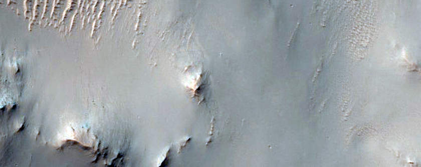 Mounds in Bakhuysen Crater Floor
