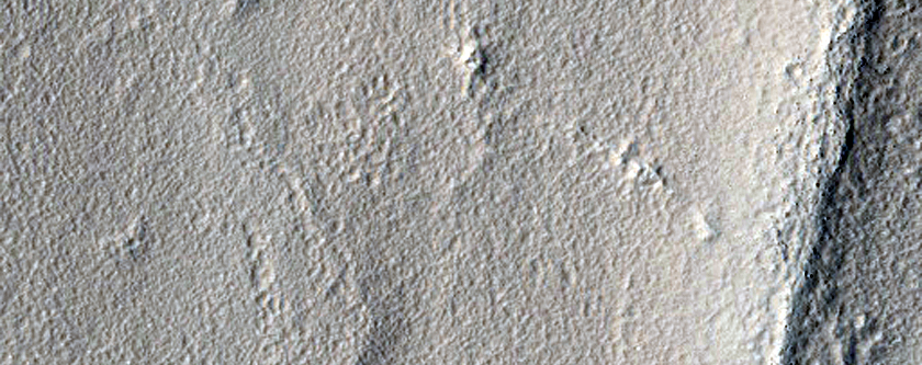 Valley with Central Ridge in Southwest Utopia Planitia
