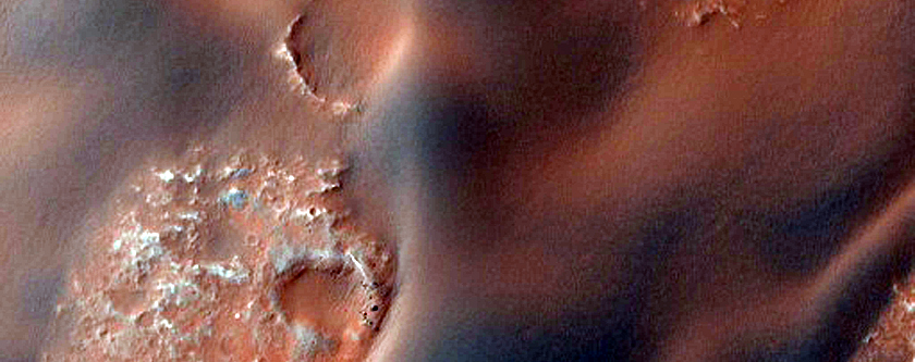 Climbing Dunes on Crater Wall
