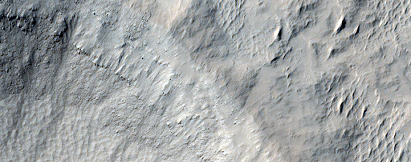 Low Aspect Ratio Layered Ejecta Crater
