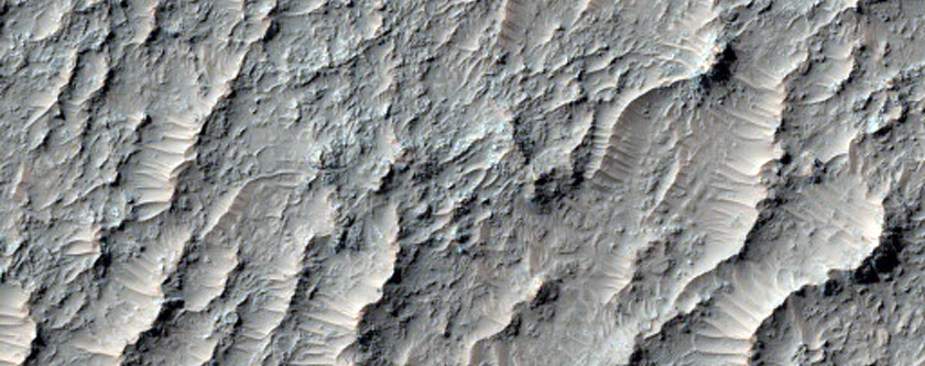 Rocky Deposit on Crater Floor
