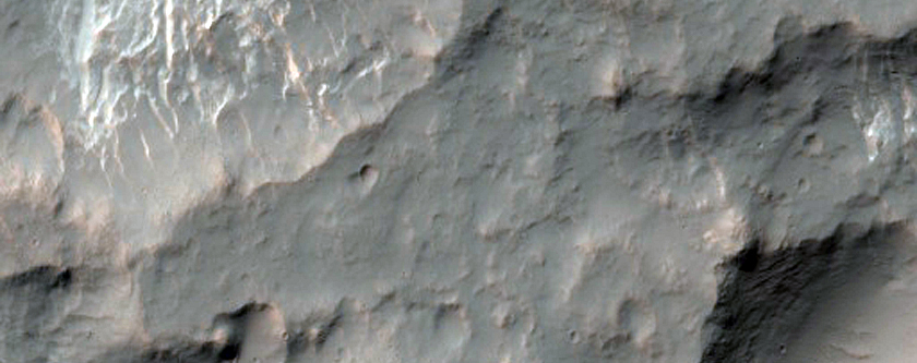 Apron of Material in Columbus Crater
