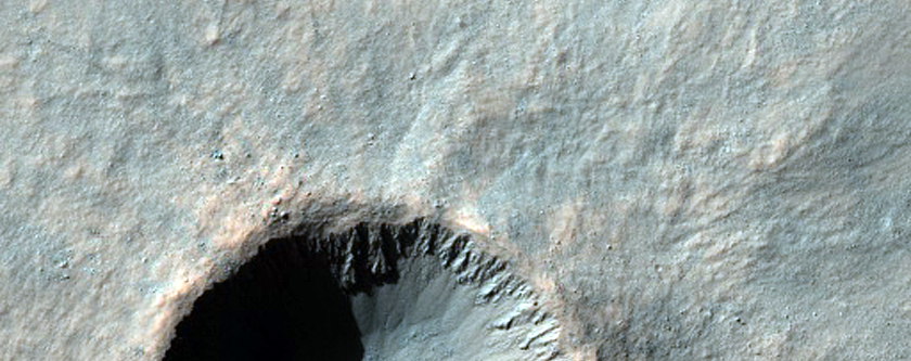 Small Fresh Impact Crater in Terra Sabaea
