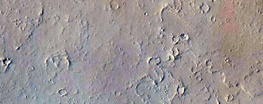 Chain of Collapse Pits Near Olympica Fossae
