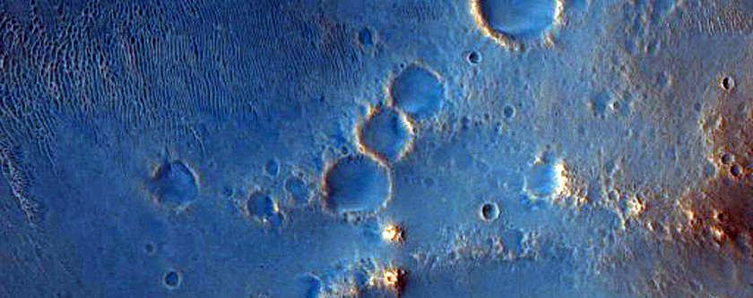 Possible Carbonate Deposit in Crater Floor at Mawrth Vallis
