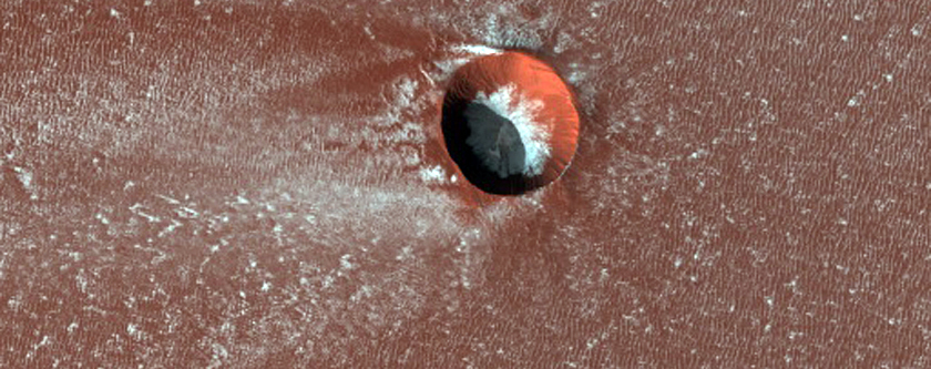 203-Meter Diameter North Polar Layered Deposits Crater Monitoring
