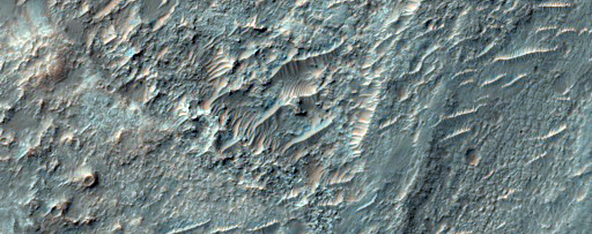 Fan-Shaped Form at Intersection of Valley with Yegros Crater

