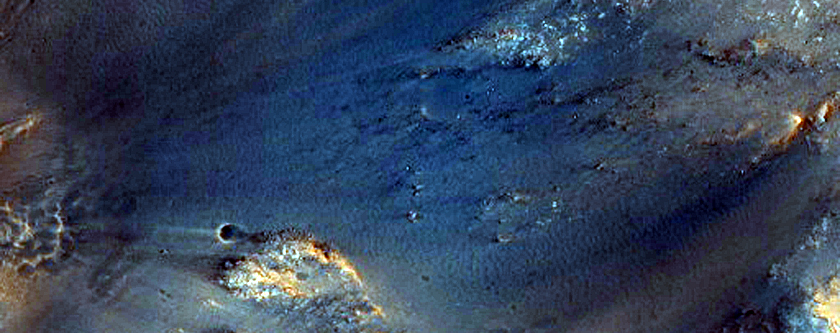 Central Peak of Large Crater in Northwest Arabia Terra
