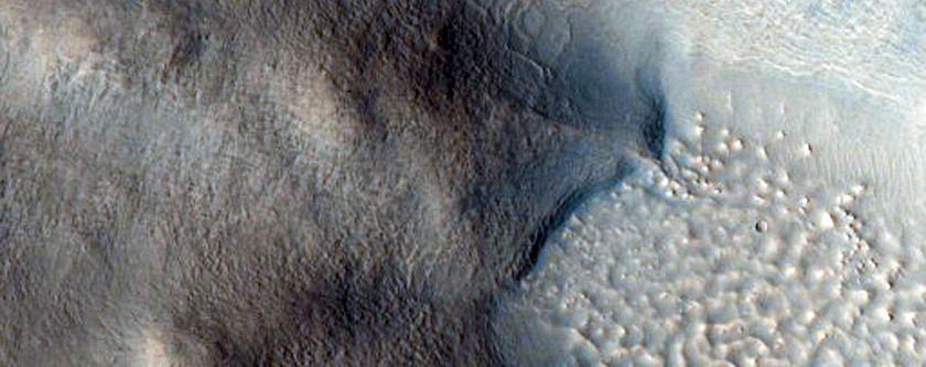 Gullied Northern Crater in CTX Image 