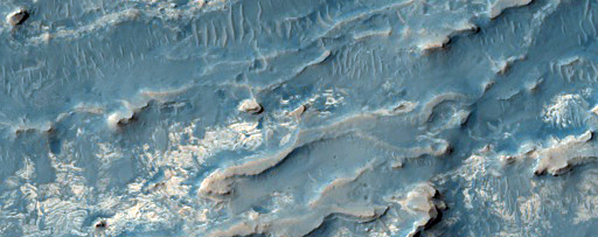 Western Arabia Terra Crater with Interior Layered Materials

