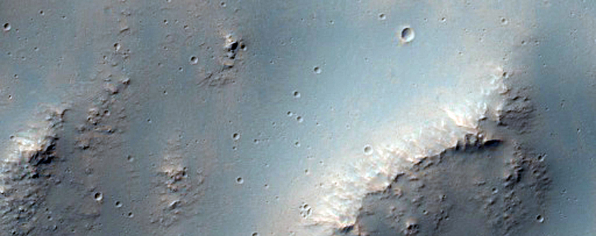 Branched Valleys Near Hesperia Planum Upland Boundary
