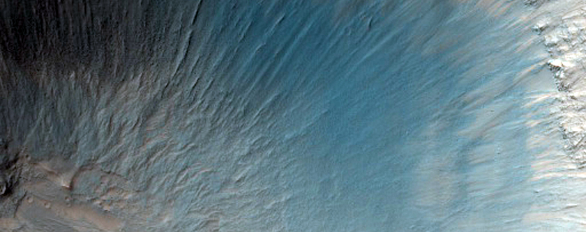 Monitor Slopes of Crater in Melas Chasma
