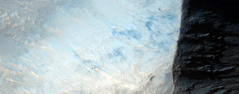 West Rim and Ejecta of Fresh Impact Crater
