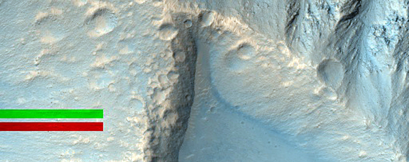 Rocky Exposures in Tithonium Chasma
