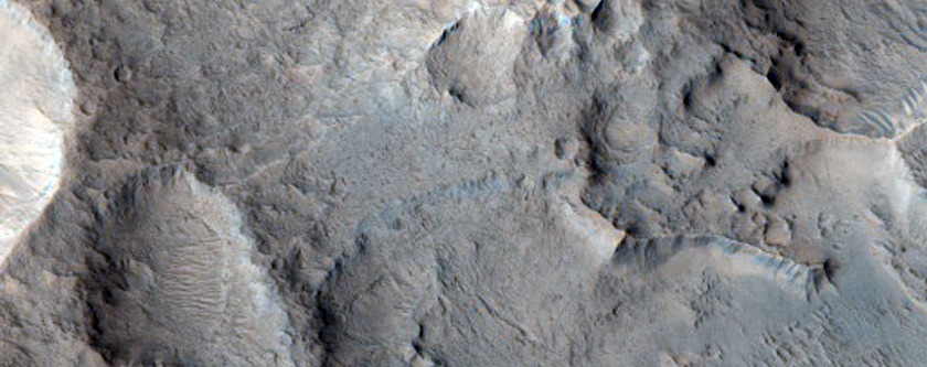Butte-Forming Crater Fill in CTX Image