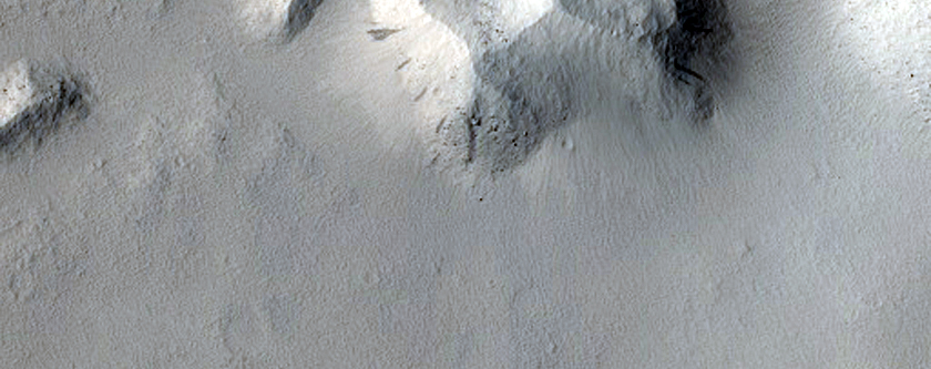 Breached Crater Near Marte Vallis
