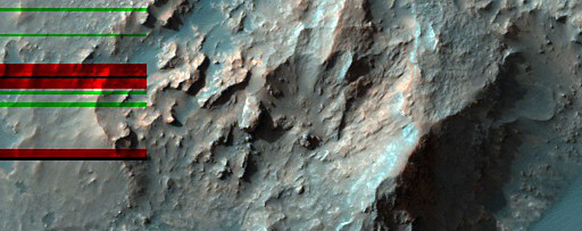 Possible Hydrated Silica Outcrop in Central Uplift of Elorza Crater
