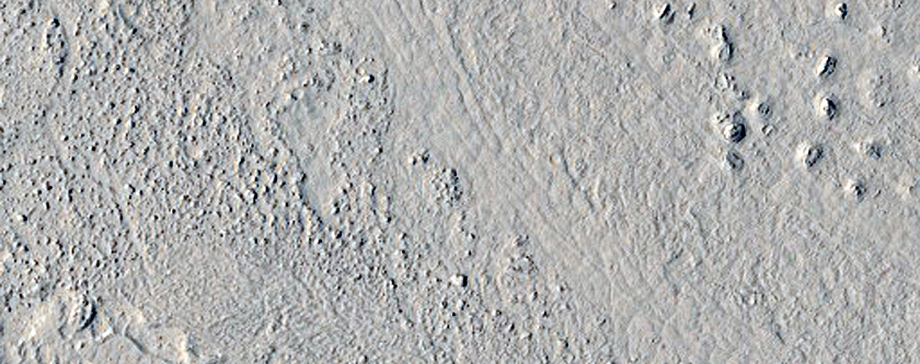 Streamlined Crater Ejecta in Marte Vallis
