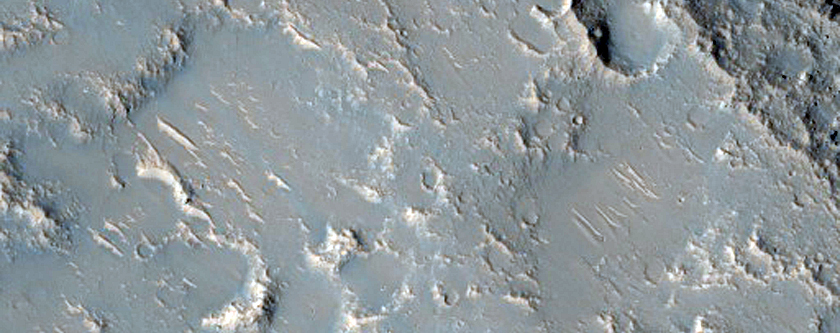 Group of Streamlined Forms in Granicus Valles
