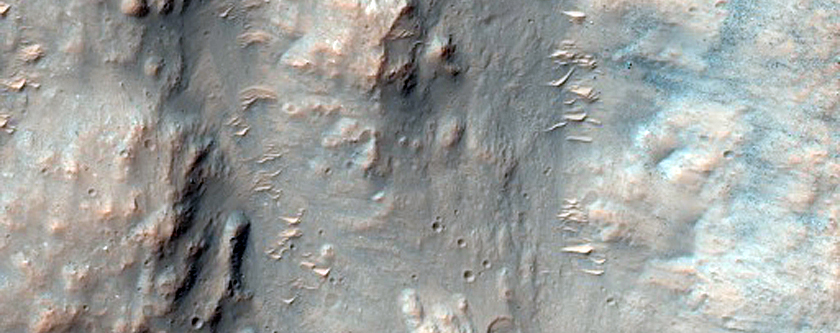 Western Ejecta of Well-Preserved 8-Kilometer Crater in Hesperia Planum
