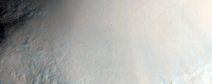 Light-Toned Material on Crater Floor
