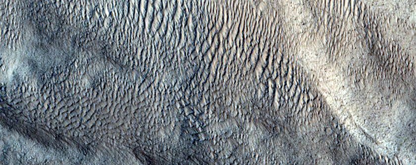 Landforms in Acheron Fossae Tectonic Region
