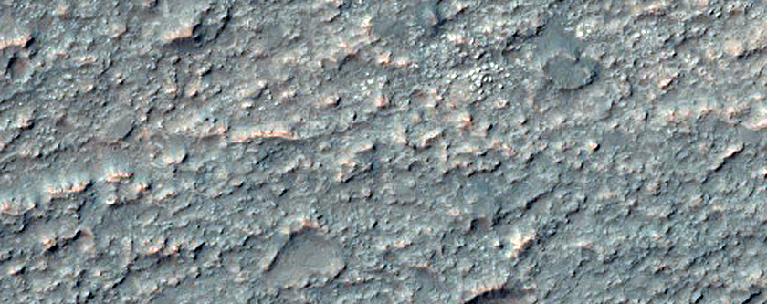 Intersection of Sinuous Ridges in CTX Image