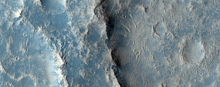 Curvy Sinuous Ridge in Tempe Terra
