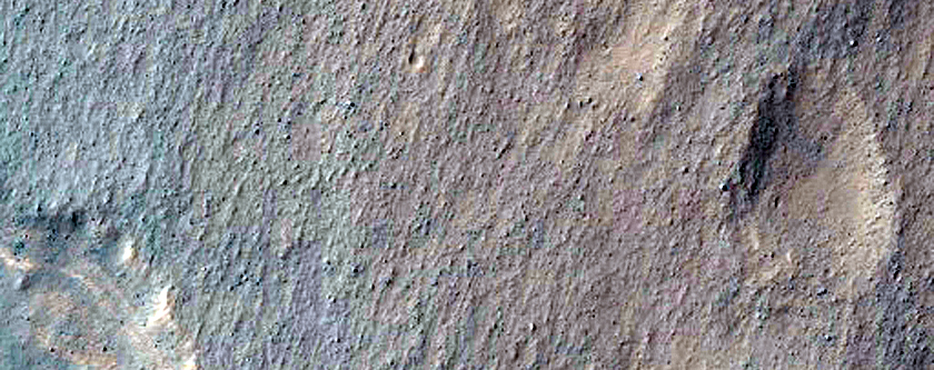 Contact between Light-Toned Deposits and Wallrock in Northern Melas Chasma
