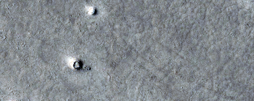 Northern Edge of Medusae Fossae Formation in Southwestern Elysium Planitia
