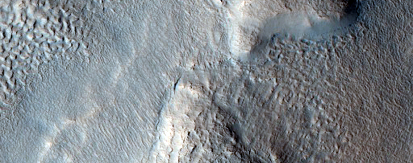 Dipping Layers in Depressions in Deuteronilus Mensae