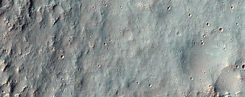 Valleys with Interior Sinuous Ridges in Terrain West of Novara Crater
