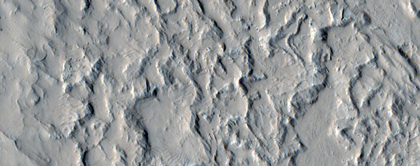 Scarp Contact in Amazonis Planitia
