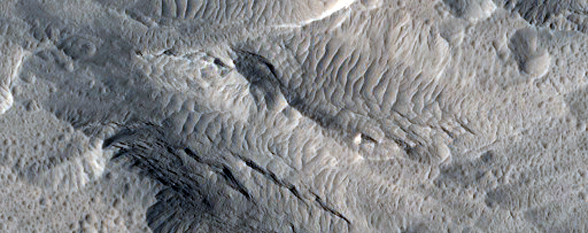 Eroded Surface in Olympus Mons Aureole