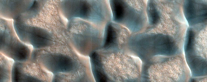 North Polar Dunes with Variable Packing

