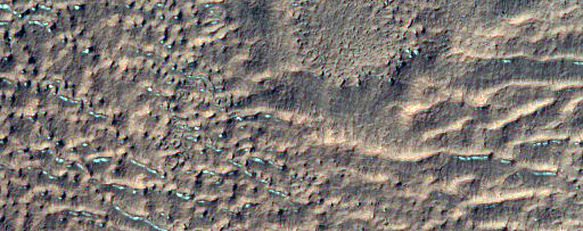 Layer Exposed in Crater Wall
