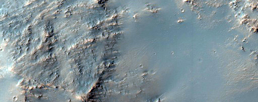 Terrain Sample Near Huygens Crater Rim
