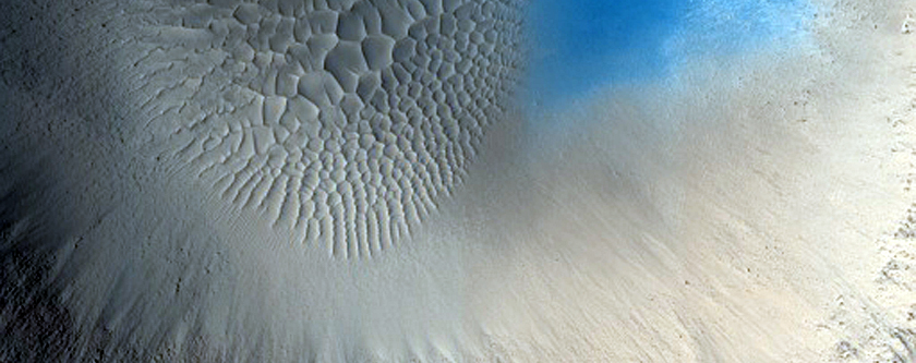 Crater within Pasteur Crater in Arabia Terra
