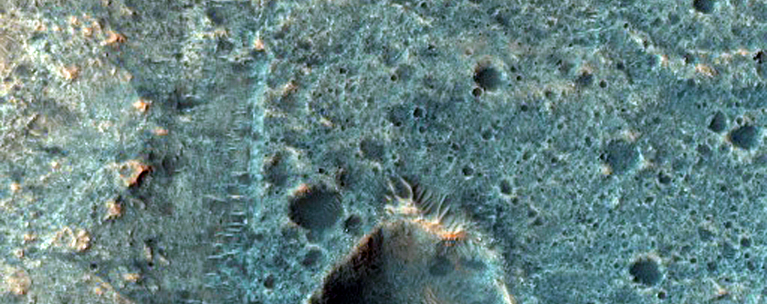 Crater Retaining Unit and Dunes on Crater Ejecta on Floor of Mutch Crater
