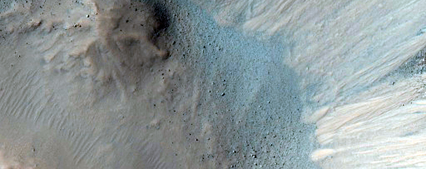 Monitor Slopes of Fresh Crater
