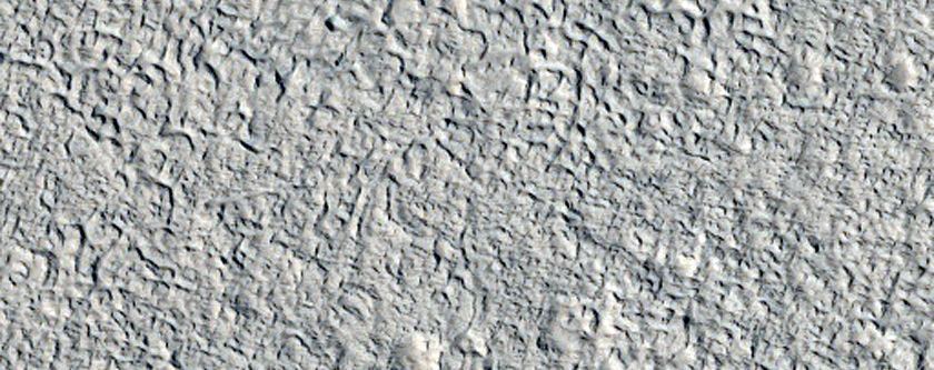 Crater in Alba Fossae

